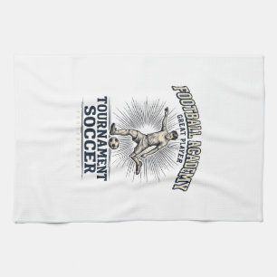 Vintage Fußballakademie-Turnierspieler-Shirt (2) Geschirrtuch