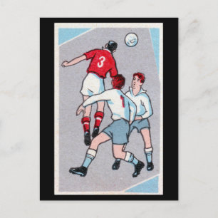 Vintage-Fußballdruck Postkarte