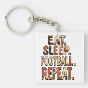 Vintage-Fußballfan-Design Retro-Fußballgrafik Schlüsselanhänger