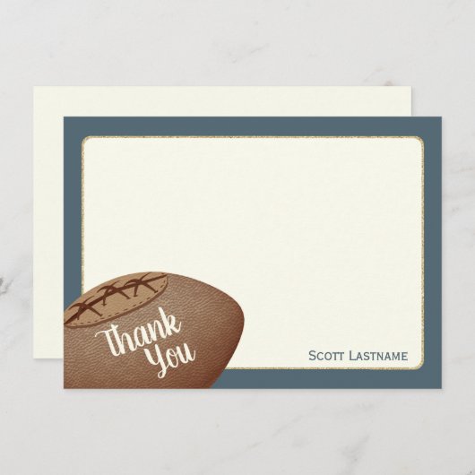 Vintage Fußballkarte Vielen Dank Mitteilungskarte (Vorne/Hinten)