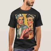 Vintage Fußballmädchen T-Shirt (Vorderseite)