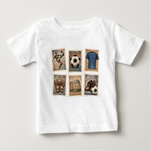 Vintage-Fußballmarken Fußball-Sammlung Baby T-shirt