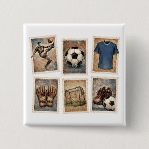 Vintage-Fußballmarken Fußball-Sammlung Button
