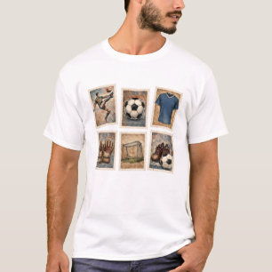 Vintage-Fußballmarken Fußball-Sammlung T-Shirt