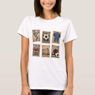 Vintage-Fußballmarken Fußball-Sammlung T-Shirt