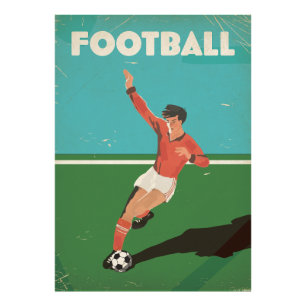 Vintage-Fußballposter Fotodruck