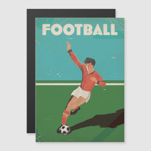 Vintage-Fußballposter Magnetkarte