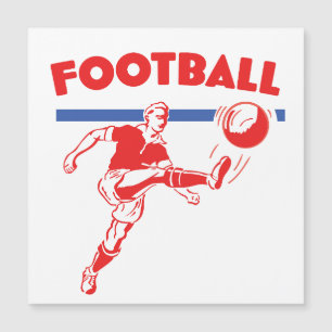 Vintage-Fußballspieler aus den 1950er Jahren Magnetkarte