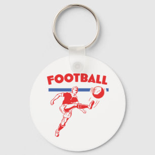 Vintage-Fußballspieler aus den 1950er Jahren Schlüsselanhänger