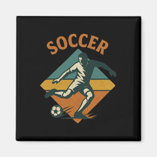 Vintage-Fußballspieler Kick Clic-Stil Magnet