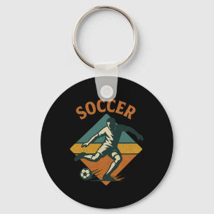 Vintage-Fußballspieler-Kick-Clic-Stil Schlüsselanhänger