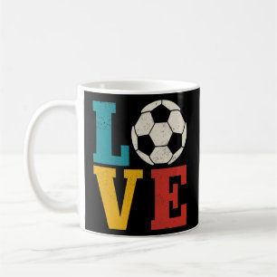 Vintage Fußballspieler Männer Jungen Mädchen LIEBE Kaffeetasse