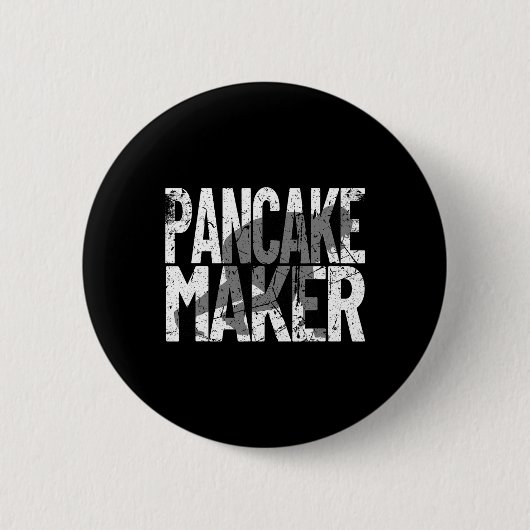 Vintage-Fußballspieler-Meme Lineman Pfannkuchenmac Button (Vorderseite)