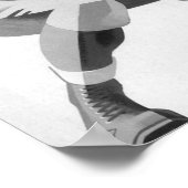 Vintage Fußballspieler, Quarterback Poster (Ecke)