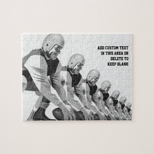 Vintage Fußballspieler, Quarterback Puzzle (Horizontal)