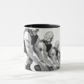Vintage Fußballspieler, Quarterback Tasse (Zentrum)