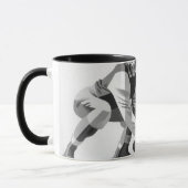 Vintage Fußballspieler, Quarterback Tasse (Links)