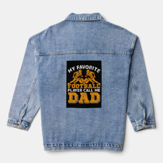 Vintage-Fußballspieler – Retro-Fußballstil Tri-B Jeansjacke