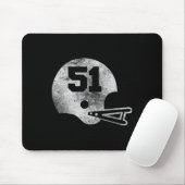 Vintage-Fußballtrikot Nummer 51 Spielernummer  Mousepad (Mit Mouse)