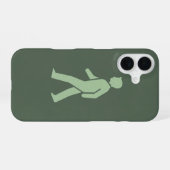 Vintage-Fußgänger-Symbol iPhone 16 Hülle (Rückseite (Horizontal))