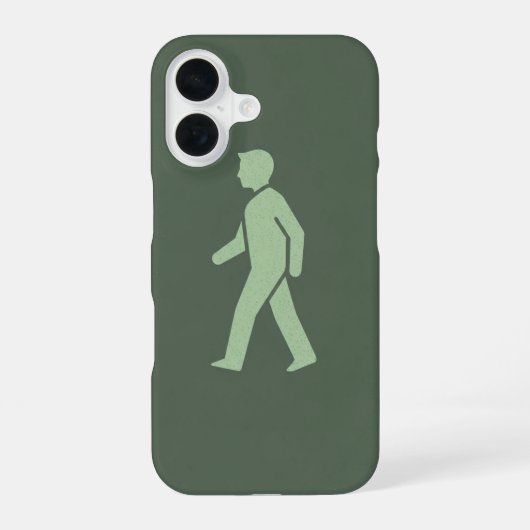 Vintage-Fußgänger-Symbol iPhone 16 Hülle (Rückseite)