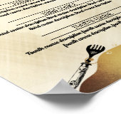 Vintage Gabellöffel Imitate Goldene Veranstaltung  Poster (Ecke)