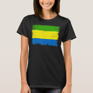 Vintage-Gabon-Flagge Gabunesischer Unabhängigkeits T-Shirt