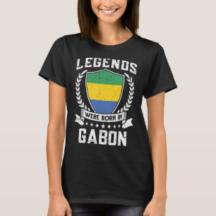 Vintage gabunische Flaggenlegenden wurden in Gabun T-Shirt