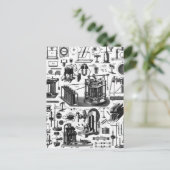 Vintage GADGETS Postkarte (Stehend Vorderseite)