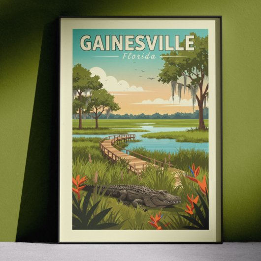 Vintage Gainesville Florida Poster