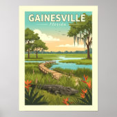 Vintage Gainesville Florida Poster (Vorne)