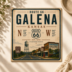Vintage Galena Route 66 Roadtrip Puzzle