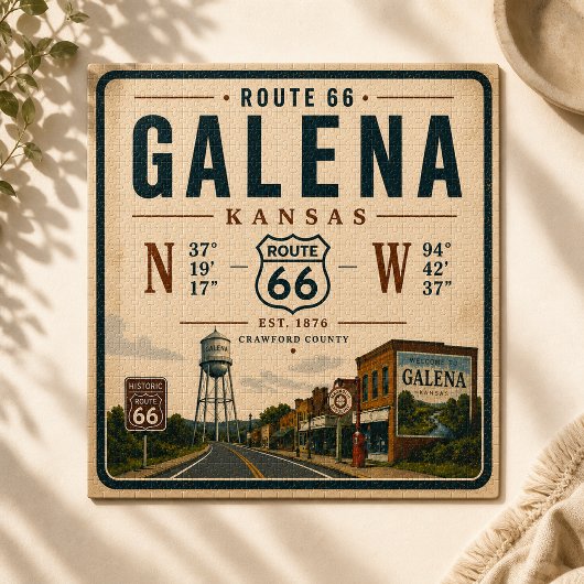 Vintage Galena Route 66 Roadtrip Puzzle