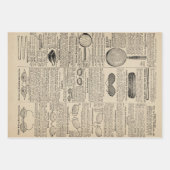Vintage Galerieseite Geschenkpapier Set (Vorderseite)