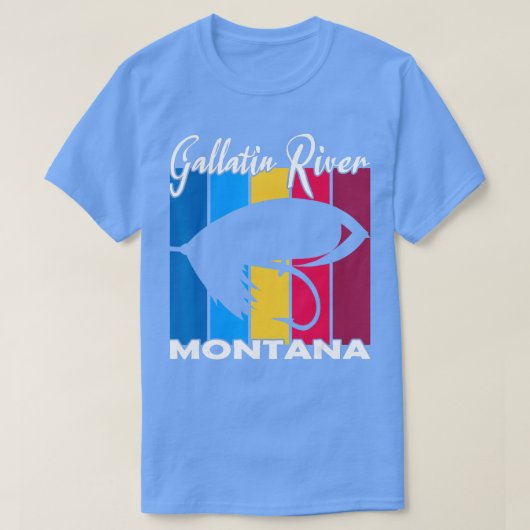 Vintage Gallatin River Fischen T-Shirt (Design vorne)