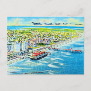 Vintage Galveston Luftbild Postkarte