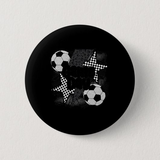 Vintage Game Day Fußball Blitz Funny Team Button (Vorderseite)