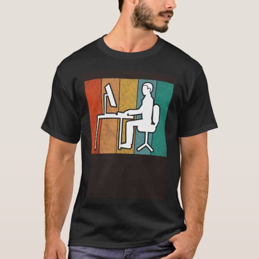 Vintage-Gamer Computer-Entwickler Programmierer IT T-Shirt (Vorderseite)
