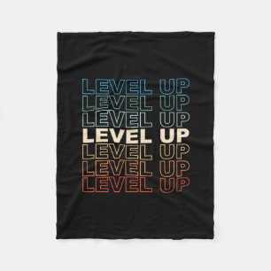 Vintage-Gamer Level Up Videospiel-Liebhaber Retro- Fleecedecke