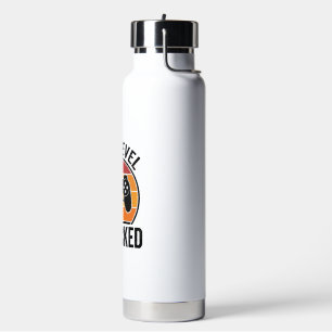 Vintage-Gamer-Shirt-Design Vatertag freigeschaltet Trinkflasche