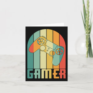 Vintage-Gamer Videospiel-Liebhaber Lustiges Retro- Karte
