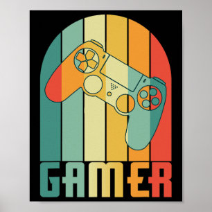 Vintage-Gamer Videospiel-Liebhaber Lustiges Retro- Poster
