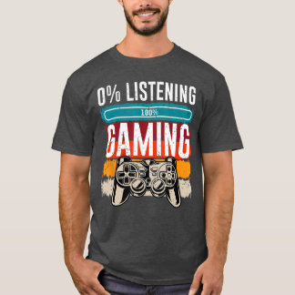 Vintage Gaming für Jungen 0 Zuhören 100 Gaming-Fre T-Shirt