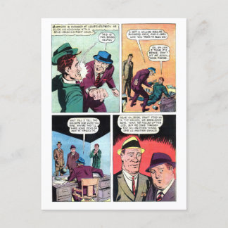 Vintage Gangster-Comicen Mob Boss schlägt bis Henc Postkarte