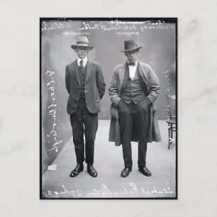 Vintage Gangster Verbrecher Polizei Mugshot Foto Postkarte