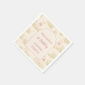 Vintage-Gans 1. Geburtstag Serviette (Ecke)