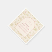 Vintage-Gans-Blumen-Baby-Party Serviette (Ecke)