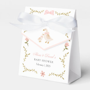 Vintage-Gans-Blumen-Baby-Shower  Geschenkschachtel