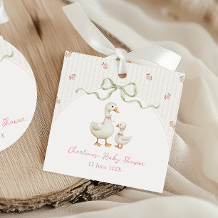 Vintage-Gänse-Baby-Party Geschenkanhänger