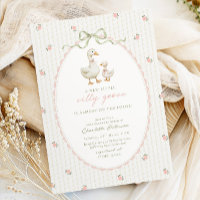 Vintage-Gänse-Baby-Shower-Einladung